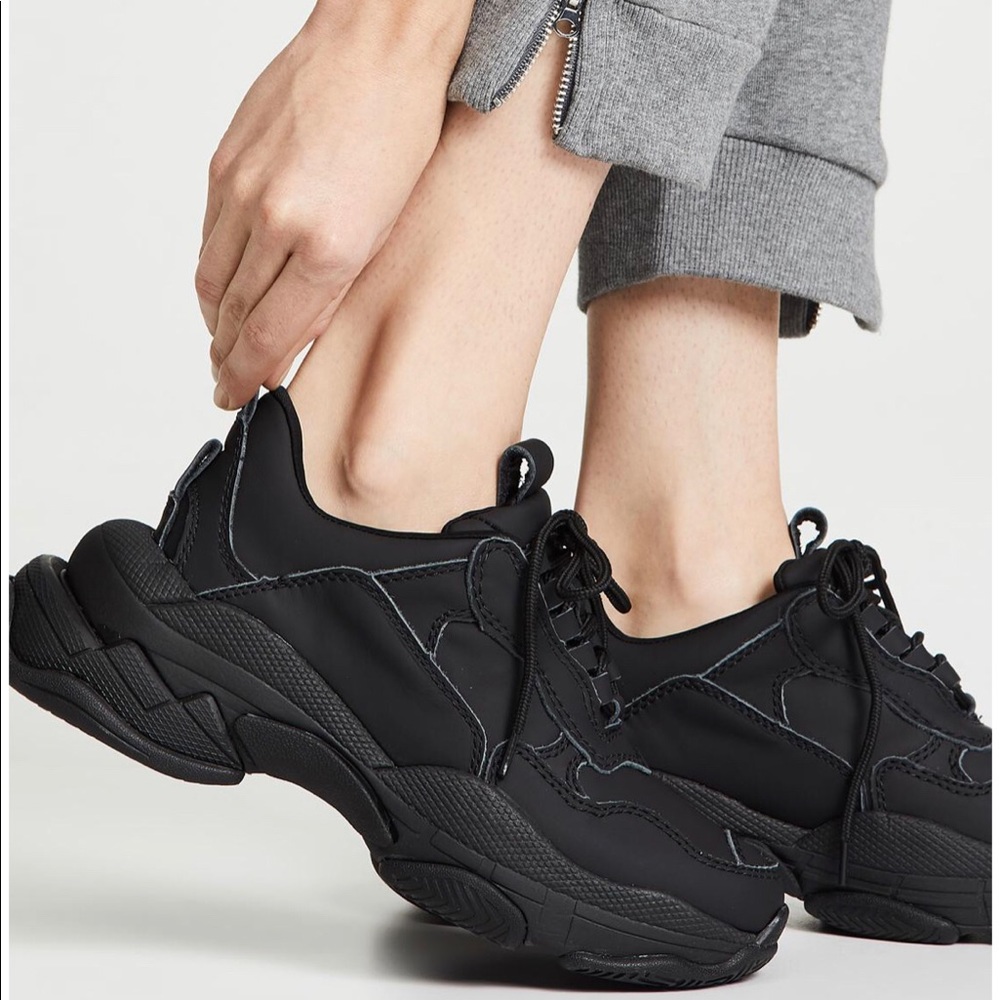 Jeffrey Campbell Black Chunky Platform Sneakers